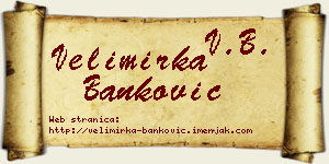 Velimirka Banković vizit kartica